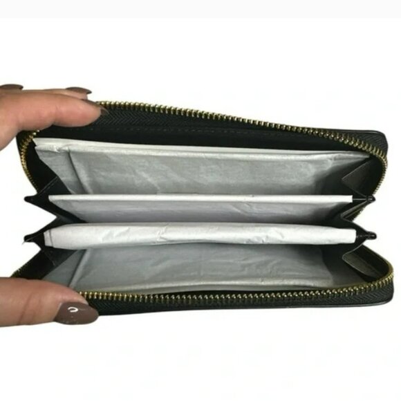 COACH Nwt Black Long Wallet -Retails$298 - Picture 3 of 3